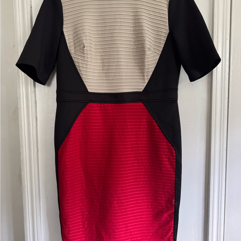 London Times Black and Red Mini Dress